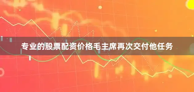 专业的股票配资价格毛主席再次交付他任务